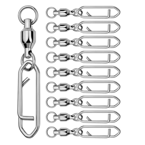 Kugellager Wirbel,10x Edelstahl Wirbel, Angel Karabiner Mit Wirbel, Wirbel, Wirbelhaken Zum, Angelzubehör, Karabinerwirbel, Angelzubehör Für Angler Kugellager Wirbel,10x Edelstahl Wirbel, Angel Karabiner Mit Wirbel, Wirbel, Wirbelhaken Zum, Angelzubehör, Karabinerwirbel, Angelzubehör Für Angler von Jongyumo