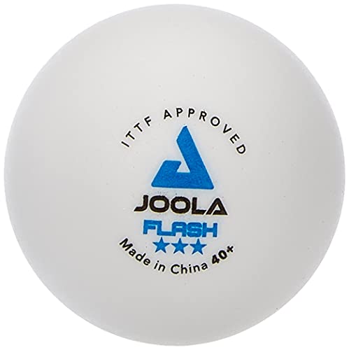 JOOLA 40040 Unisex – Erwachsene Flash 40+ Tischtennisbälle, weiß, One-Size von JOOLA