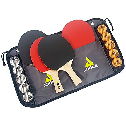 JOOLA Tischtennis-Set Family , 4 Tischtennisschläger + 10 Tischtennisbälle + Tasche, ca. B 30 x H 8 x T 35 cm von JOOLA