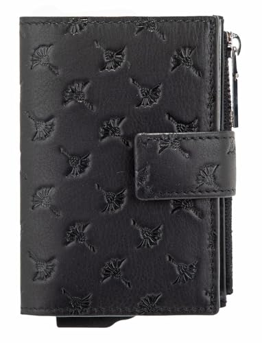 Joop! - Kreditkartenhalter mit Münzfach, mit Cornflower-Print, Schwarz, Maße 7 x 10,5 x 1 cm Joop! - Kreditkartenhalter mit Münzfach, mit Cornflower-Print, Schwarz, Maße 7 x 10,5 x 1 cm von Joop!
