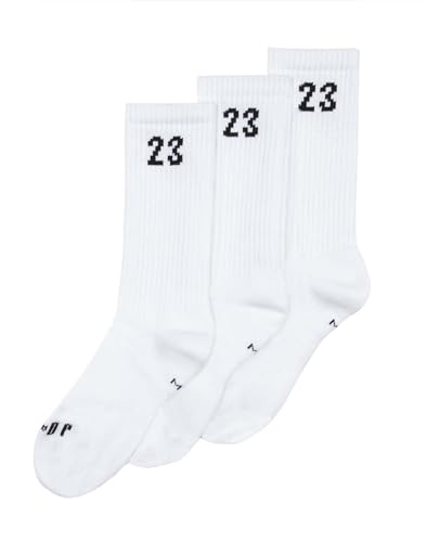 Nike Unisex J Essential Crew Socken, White/Black, L Nike Unisex J Essential Crew Socken, White/Black, L von Jordan