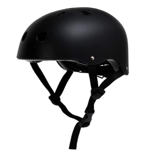 Adult Bike Helm Einstellbarer Radsporthelm für Skating -Roller -Skateboard -Schutzfahrradhelm, Radsporthelm, Skateboardhelm, Schutzhelm Schwarz von Jorzer