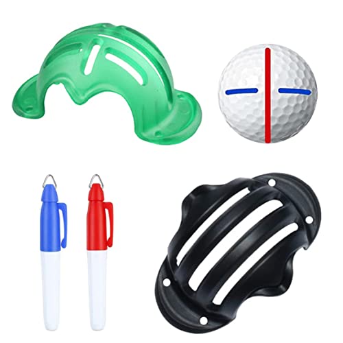 Golf Ball Markers Golfball Markierer Golfball Marker Liner Marker Golfball Puts Clip Template Alignment Tool mit Stiften 2 PCs Golf Ball Markers Golfball Markierer Golfball Marker Liner Marker Golfball Puts Clip Template Alignment Tool mit Stiften 2 PCs von Jorzer