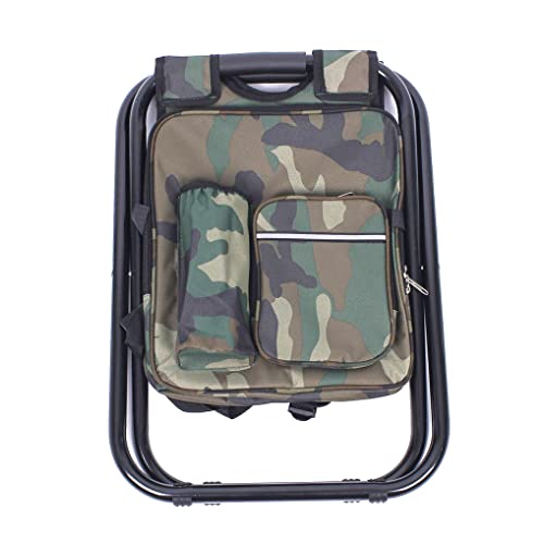 Jorzer Outdoor Klappstuhl Rucksack Kühler Stuhl Stuhl tragbares Leichtgewicht für Camping -Wanderpicknick -Fischerei Camouflage Outdoor Sport von Jorzer