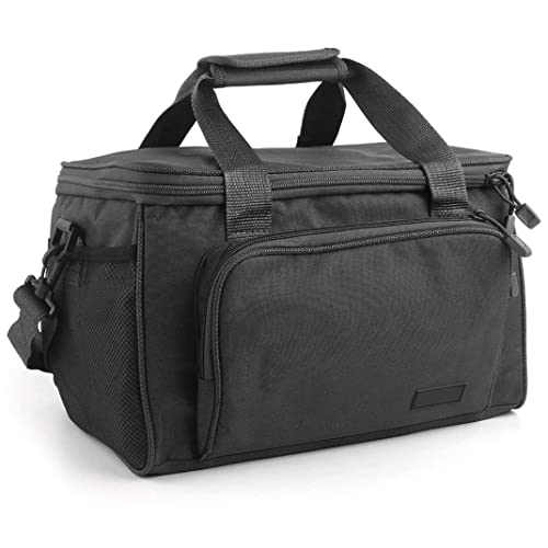 Jorzer -Tackle -Beutel Carryall -Umhängetasche Quadratische Leinwand Köder Crossbody Fishing Gear Beutel Tragbares wasserdichte Angelzubehör Schwarz von Jorzer