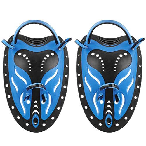 Schwimmhandpaddel Schwimmpaddel Power Handpaddel Schwimmtrainingsgeräte verstellbar für Kinder S Blau von Jorzer