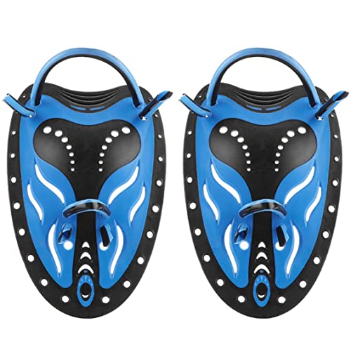 Schwimmhandpaddel Schwimmpaddel Power Handpaddel Schwimmtrainingsgeräte verstellbar für Männer und Frauen L Blau von Jorzer