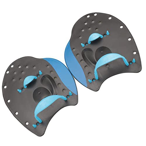 Schwimmpaddel Handpaddel Schwimmtraining Handschuhe Fit Workout Fitness Gear Paddles für Schwimmanfänger Kinder Erwachsene Blau (M) von Jorzer