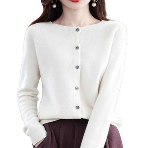 JosuE Women's Cashmere Cardigan Sweater (F,Small) von JosuE