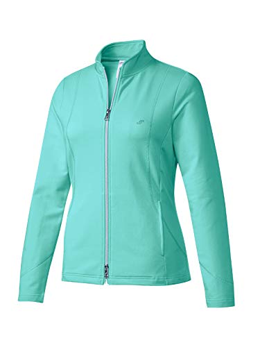 Joy Sportswear Dorit Sweatjacke für Damen aus Baumwoll-Stretch-Stoff mit Stehkragen, figurbetonte Sport- und Outdoorjacke für Aktivitäten wie Running oder Fitness 52, Jade von Joy Sportswear