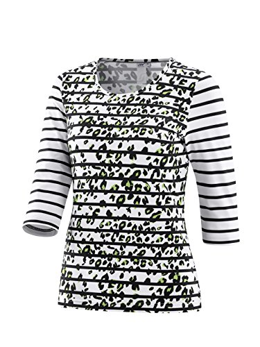 Joy Sportswear Zina Damen T-Shirt 3/4 Arm gestreift für Freizeit, Sport & Fitness 42, Midori Stripes von Joy Sportswear