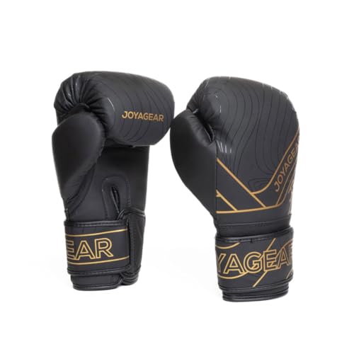 JOYA Kickbox Handschuhe Essentials - Schwarz Gold 16oz - Hergestellt aus hochwertigem Kunstleder - Kampfsport Sparring Handschuhe - Muay Thai Kickboxen Boxhandschuhe Punchinghandschuhe Joya Fight Gear JOYA Kickbox Handschuhe Essentials - Schwarz Gold 16oz - Hergestellt aus hochwertigem Kunstleder - Kampfsport Sparring Handschuhe - Muay Thai Kickboxen Boxhandschuhe Punchinghandschuhe Joya Fight Gear von Joya Fight Gear