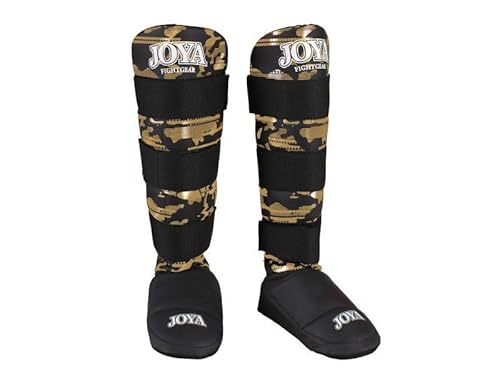 JOYA Schienbeinschoner Kickboxen - CAMO V2 - Gold Größe S - Hergestellt aus hochwertigem PU-Leder - Kampfsport Sparring Schienbeinschutz - Schienbeinschützer - Muay Thai Kickboxen - Joya Fight Gear JOYA Schienbeinschoner Kickboxen - CAMO V2 - Gold Größe S - Hergestellt aus hochwertigem PU-Leder - Kampfsport Sparring Schienbeinschutz - Schienbeinschützer - Muay Thai Kickboxen - Joya Fight Gear von Joya Fight Gear