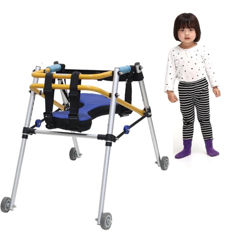 Joyfitness Faltbarer, platzsparender Rollator für Kinder, Gehhilfe/Stehhilfe, Gehhilfe für behinderte Kinder mit Zerebralparese, höhenverstellbarer, aufrechter Gehhilfe für Kinder von Joyfitness