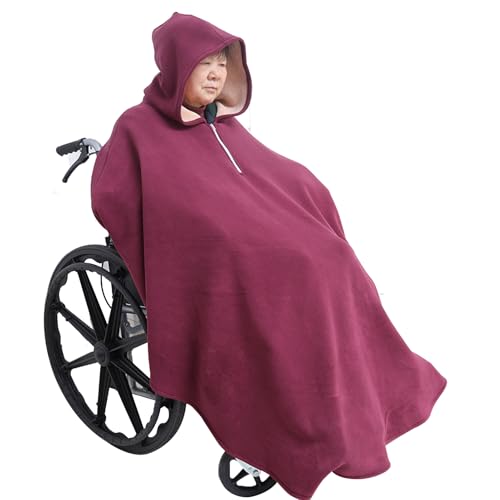 Joyfitness Fleece-Rollstuhlumhang für Erwachsene, Winddichte Wärme-Rollstuhldecke,Schlupfsack für Rollstuhlfahrer, Rollstuhldecke für Deckenfahrer von Joyfitness
