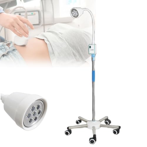 Joyfitness LED-Hilfslampe Für Gynäkologische Chirurgische Untersuchungsleuchten, Mobile Zusatzbeleuchtung Untersuchungslampe Mit Bodenständer Und 360° Drehbarem Universalrad, Höhenverstellbar von Joyfitness
