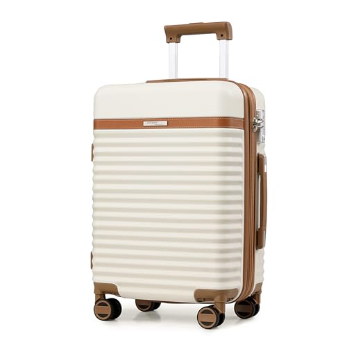 Joyway Koffer Trolley Reisekoffer von ABS Hartschalen Erweiterbar Trolley Kofferset mit 4 Rollen und TSA Schloss Weiß Joyway Koffer Trolley Reisekoffer von ABS Hartschalen Erweiterbar Trolley Kofferset mit 4 Rollen und TSA Schloss Weiß von Joyway
