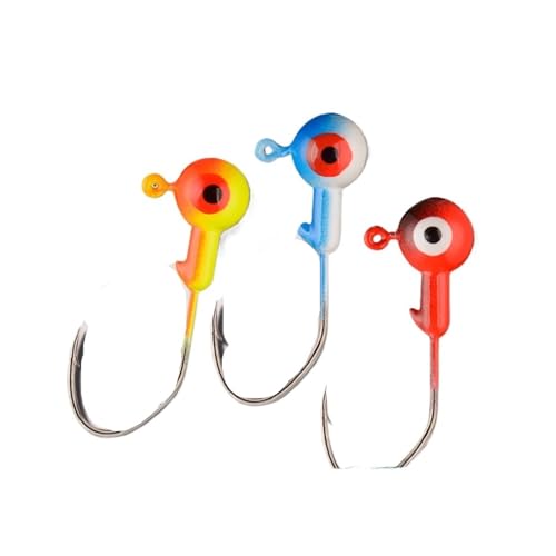 5 stücke Kopfhaken 0,8g 1,75g 3,5g 5g Angelhaken Jig Rundkopfhaken Mit Mix Farben Angelgerät Haken for Weiche Grub Wurmköder(2.5cm1.75g(5pcs)) von JrEam