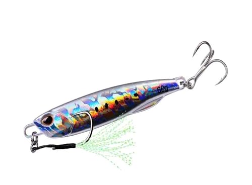 Metall Jig Angelköder Gewichte 10g-60g Trolling Harten Köder Bass Angelköder Tackle Forellen Jigging Köder Jigs Salzwasser Köder(G,50G) von JrEam