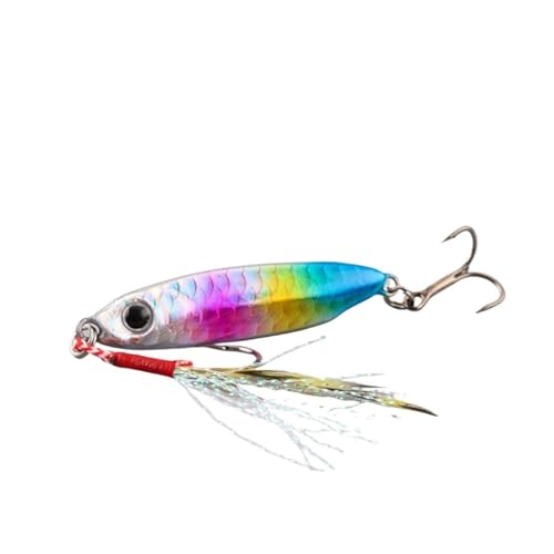 Micro Metal Jig 7g 10g 15g 20g 25g 30g Shore Casting Jigging Lure Shore Casting Salzwasser Angelköder Bit Künstlicher Köder(7g H) von JrEam