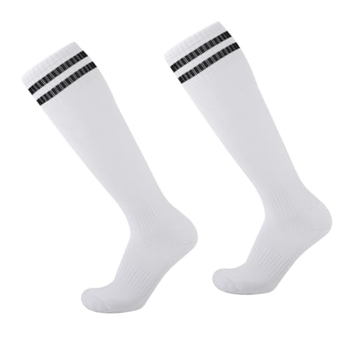 Jrpzcv 1 Paar rutschfeste Sportsocken für Herren, Strümpfe, Trainingssocken für Fußball, Langlebig, Hochwertig, Weiß, Erwachsene 36–45 von Jrpzcv