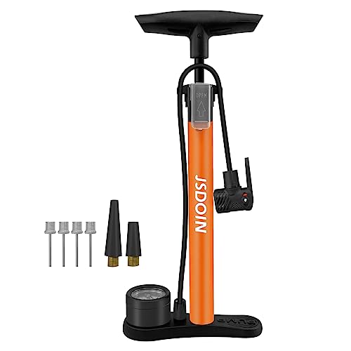 Jsdoin Luftpumpe Fahrrad-Standpumpe mit Manometer,Standluftpumpe, Fahrradpumpe Hochdruck 160 PSI,Luftpumpe für Alle Ventile Jsdoin Luftpumpe Fahrrad-Standpumpe mit Manometer,Standluftpumpe, Fahrradpumpe Hochdruck 160 PSI,Luftpumpe für Alle Ventile von Jsdoin