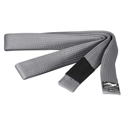 Ju-Sports BJJ Kindergürtel - grau, Baumwolle 4cm breit I BJJ Gürtel mit schwarzem Abschnitt für Zwischenstufen I Mehrfach gesteppt I 220 cm Ju-Sports BJJ Kindergürtel - grau, Baumwolle 4cm breit I BJJ Gürtel mit schwarzem Abschnitt für Zwischenstufen I Mehrfach gesteppt I 220 cm von Ju-Sports