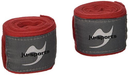 Ju-Sports Boxbandagen ca. 3m - rot I Box Bandagen aus Baumwolle mit Daumenschlaufe & Klettverschluss I Kickboxen, MMA, Muay Thai I Herren & Damen Ju-Sports Boxbandagen ca. 3m - rot I Box Bandagen aus Baumwolle mit Daumenschlaufe & Klettverschluss I Kickboxen, MMA, Muay Thai I Herren & Damen von Ju-Sports