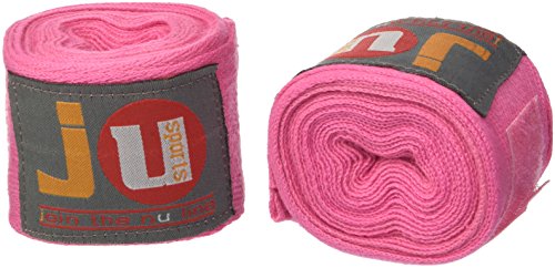 Ju-Sports Boxbandagen ca. 3m - pink I Box Bandagen aus Baumwolle mit Daumenschlaufe & Klettverschluss I Kickboxen, MMA, Muay Thai I Herren & Damen von Ju-Sports