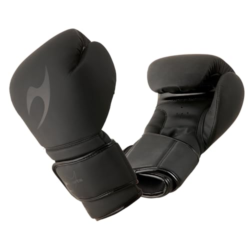 Ju-Sports Boxhandschuhe 12 oz. - Training pro, Black/Black I PU-Kunstleder Boxhandschuh mit angenähtem Daumen & Klett I Box Handschuh für Herren & Damen Ju-Sports Boxhandschuhe 12 oz. - Training pro, Black/Black I PU-Kunstleder Boxhandschuh mit angenähtem Daumen & Klett I Box Handschuh für Herren & Damen von Ju-Sports
