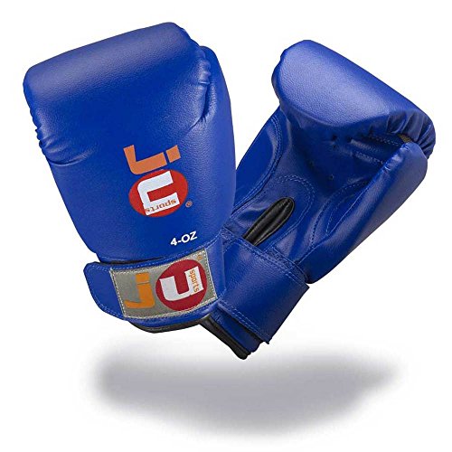 Ju-Sports Boxhandschuhe Kinder - blau I Boxhandschuhe mit geformtem Schaumstoffteil Für Sandsack- & leichtes Box Training I Mit Belüftung der Hand I Größe 6 oz. von Ju-Sports