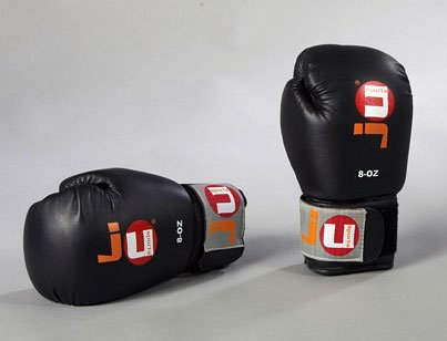 Ju-Sports Boxhandschuhe 10 oz. - Training, schwarz I PU-Kunstleder Boxhandschuh mit angenähtem Daumen & Klett I Box Handschuh für Herren & Damen von Ju-Sports