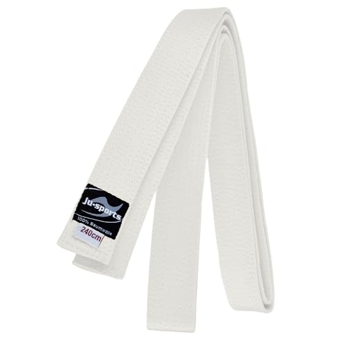 Ju-Sports Budogürtel - weiß, Baumwolle I Kampfsport Gürtel Für Budo-Sportarten, Judo, Karate, Kickboxen & mehr I Ca. 4 cm breiter Martial Arts Gürtel I 260 cm Ju-Sports Budogürtel - weiß, Baumwolle I Kampfsport Gürtel Für Budo-Sportarten, Judo, Karate, Kickboxen & mehr I Ca. 4 cm breiter Martial Arts Gürtel I 260 cm von Ju-Sports