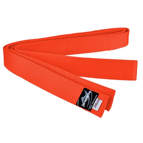 Ju-Sports Budogürtel - orange, Baumwolle I Kampfsport Gürtel Für Budo-Sportarten, Judo, Karate, Kickboxen uvm. I Ca. 4 cm breiter Martial Arts Gürtel I 280 cm Ju-Sports Budogürtel - orange, Baumwolle I Kampfsport Gürtel Für Budo-Sportarten, Judo, Karate, Kickboxen uvm. I Ca. 4 cm breiter Martial Arts Gürtel I 280 cm von Ju-Sports