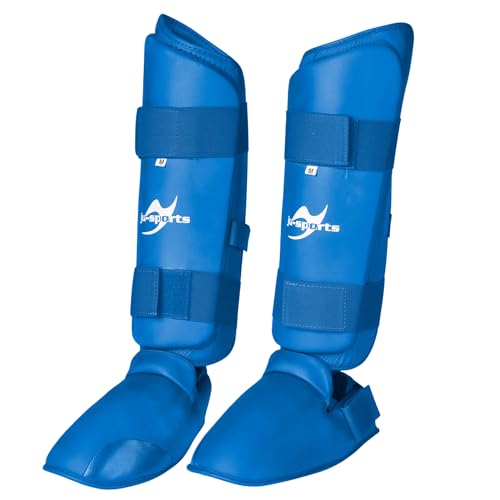 Ju-Sports Spann-/ Schienbeinschoner Karate - blau, Kunstleder I Stabiler Karate Schienbeinschutz für den Wettkampf mit Schaumstoffpolster I Größe S-XL Ju-Sports Spann-/ Schienbeinschoner Karate - blau, Kunstleder I Stabiler Karate Schienbeinschutz für den Wettkampf mit Schaumstoffpolster I Größe S-XL von Ju-Sports