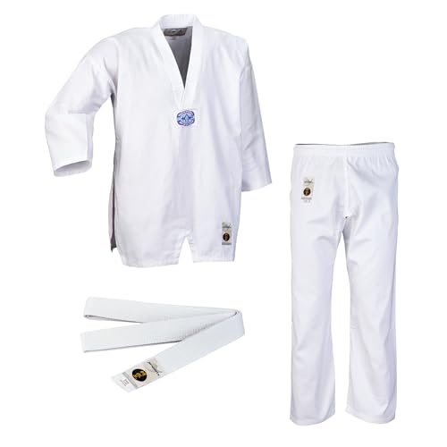 Ju-Sports Taekwondo Anzug to start Weiß 90 I Dobok Taekwondo für Kinder & Einsteiger I Taekwondo Kimono inkl. weißem Gürtel I Hose mit Kickzwickel I 100% Baumwolle Ju-Sports Taekwondo Anzug to start Weiß 90 I Dobok Taekwondo für Kinder & Einsteiger I Taekwondo Kimono inkl. weißem Gürtel I Hose mit Kickzwickel I 100% Baumwolle von Ju-Sports