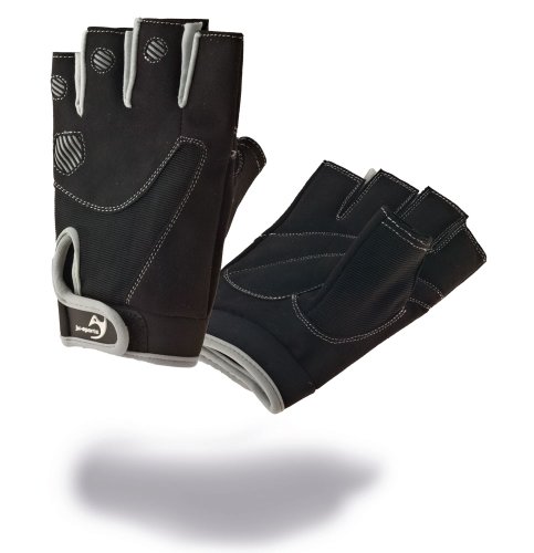 Ju-Sports Trainingshandschuhe Herren & Damen I Fitness Handschuhe Herren aus Leder mit gepolsterten Finger- & Handflächen I Mit Klettverschluss I M von Ju-Sports