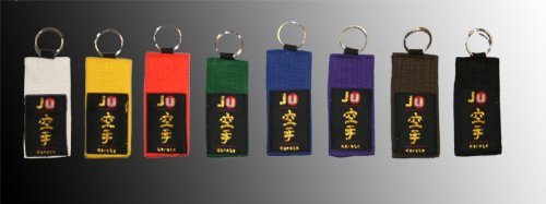 Ju-Sports Schlüsselanhänger Gürtel Karate schwarz von Ju-Sports