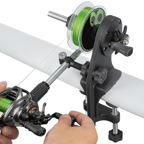 Angelrollenspooler, Aufspulen von Angelrollen, tragbarer Angelspooler, Baitcasting-Rollenspooler, verstellbares Werkzeug zum Aufspulen von Baitcasting- und Spincast-Rollen Angelrollenspooler, Aufspulen von Angelrollen, tragbarer Angelspooler, Baitcasting-Rollenspooler, verstellbares Werkzeug zum Aufspulen von Baitcasting- und Spincast-Rollen von Jubepk