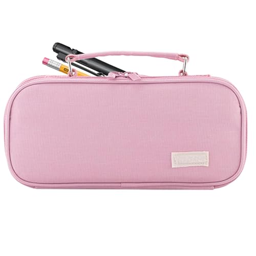 Jubepk Mehrschichtige Make-up-Tasche aus Polyester, großes Federmäppchen, Handheld-Schreibwaren-Tasche, multifunktionales Federmäppchen, Kugelschreiber-Organizer-Tasche, große Schreibwarentasche, von Jubepk