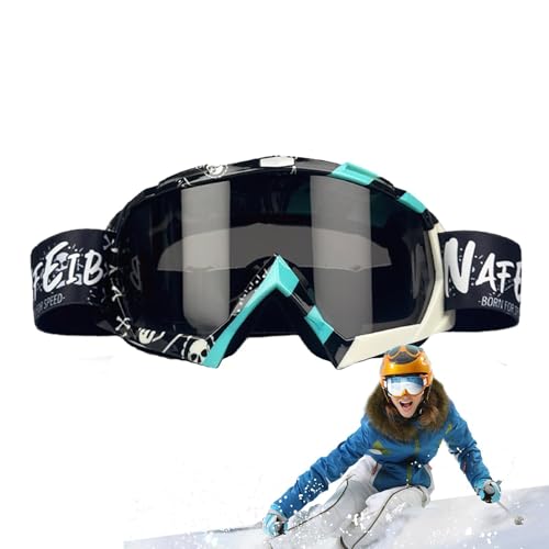 Jubepk Snowboardbrillen, Skibrillen, Snowboard-Schneebrillen, Schneesportbrillen, kratzfeste Skibrillen absorbieren UV-Strahlen | Skibrille Snowboardbrille zum Reiten, Sportklettern von Jubepk