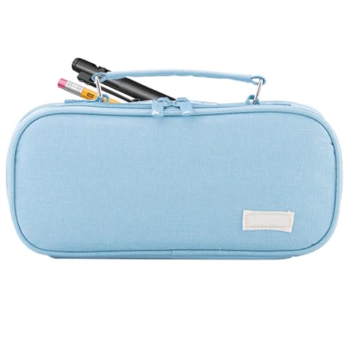 Mehrschichtige Make-up-Tasche aus Polyester, große Bleistifttasche, tragbare Schreibwarentasche, multifunktionale Federmäppchentasche, Kugelschreiber-Organizer-Tasche, große Schreibwarentasche, Make-u von Jubepk