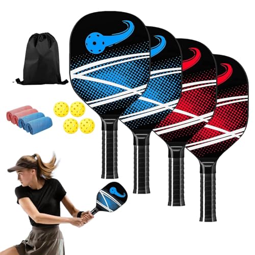 -Paddel- und Ball-Set | Komplettes -Schlägerset | -Schlägerset für 2 Spieler | -Set für Anfänger, Set mit Schlägern und Bällen von Jubepk