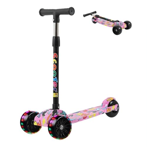 Roller Mit Blinkenden LED-Rädern, Faltbarer Roller Für Erwachsene, Rutschfester Roller Für 2-Jährige, Stabiler Roller Mit Drei Rädern (55–76 Cm/21,65–29,92 Zoll), Um Ihrem Raum Festlichen Charme Zu Ve von Jubepk