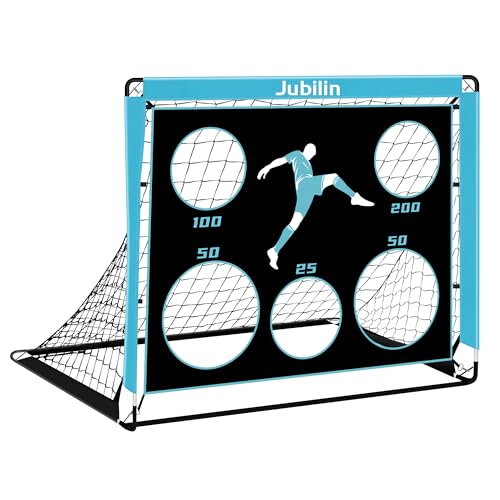 Jubilin Fussballtor, 3 Modi Fussballtore für Garten, Faltbare Fußballtor Kinder mit 6 Hütchen Zielscheibe & Tragetasche, Fussball Tor 120 x 90 x 90 cm für Indoor, Outdoor, Garten, Wiese, Strand Jubilin Fussballtor, 3 Modi Fussballtore für Garten, Faltbare Fußballtor Kinder mit 6 Hütchen Zielscheibe & Tragetasche, Fussball Tor 120 x 90 x 90 cm für Indoor, Outdoor, Garten, Wiese, Strand von Jubilin