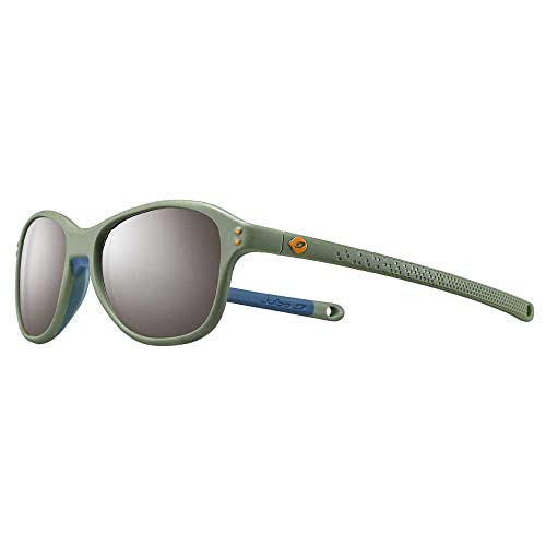 Julbo Boomerang Sonnenbrille, Unisex, Kinder, Khaki/Blau, transparent, Größe XXS (Herstellergröße: 4-6 Jahre) von Julbo
