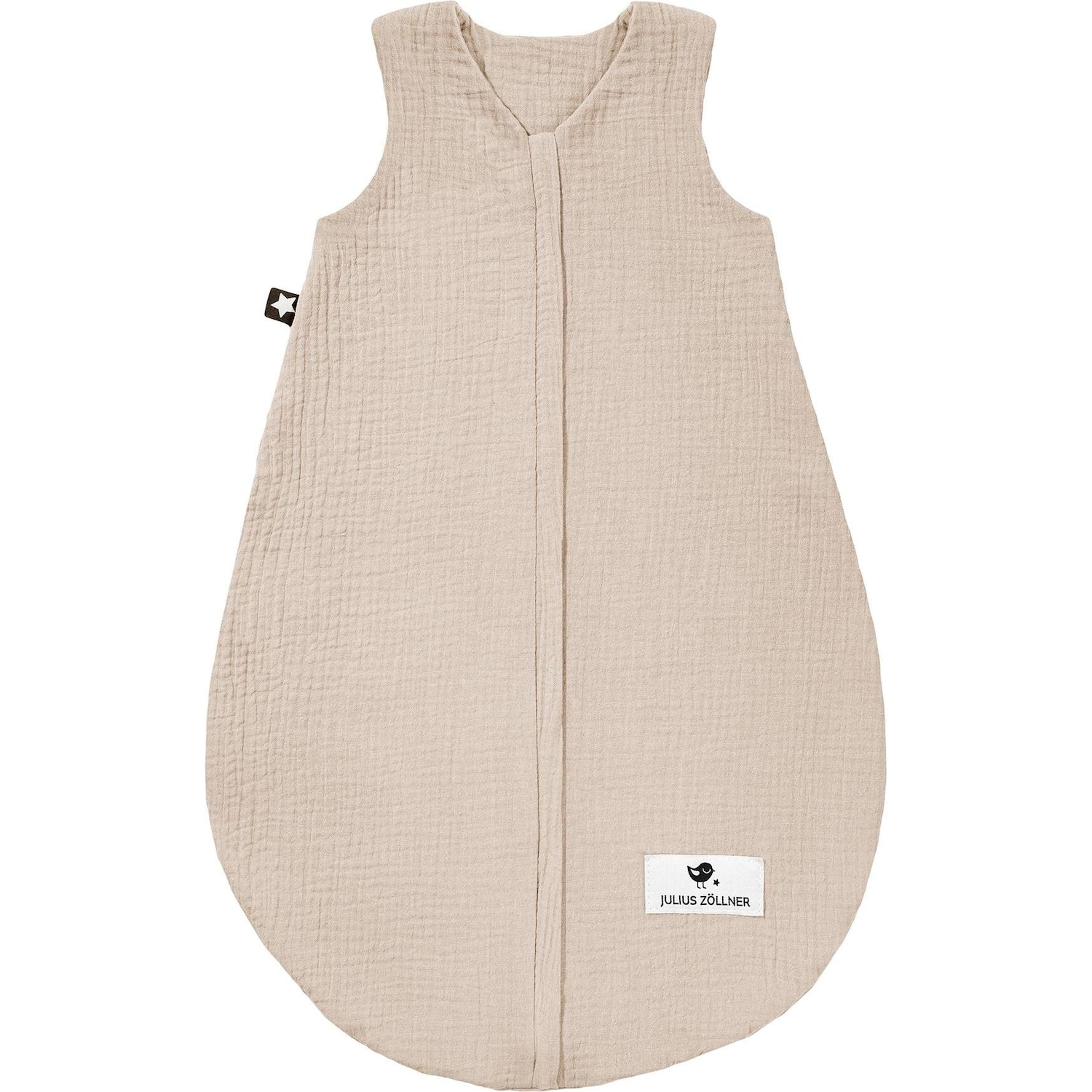 Julius Zöllner, Babyschlafsack, Sommerschlafsack aus Baumwollmusselin, Sand (86 cm) von Julius Zöllner