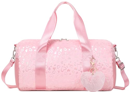 Jumpopack Sporttasche Kinder Mädchen Ballett Tasche Mädchen Balletttasche Handtasche Umhängetasche Mädchen Rosa mit Nassfach von Jumpopack