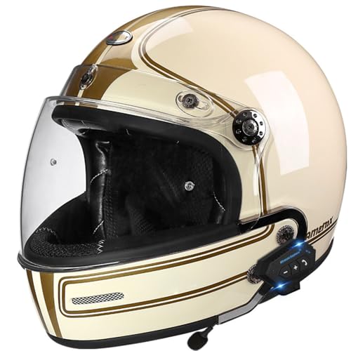 Bluetooth Motorradhelm mit Visier, Motorrad Herren Damen Modularhelm Klapphelm mit Dual-Lautsprecher-Headset Automatische Anrufannahme, Integralhelm Fahrradhelm ECEDOT geprüft 60,L=59-60CM von JunPing