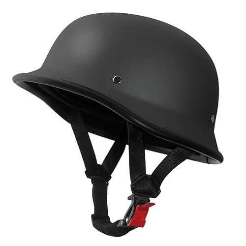 Halbhelme Motorradhelm Halbschalenhelm ABS-Helmkörper Für Erwachsene Herren Damen Einstellbar Schnellverschluss-Gurt für Moped Cruiser Biker 4,2XL=63-64CM von JunPing